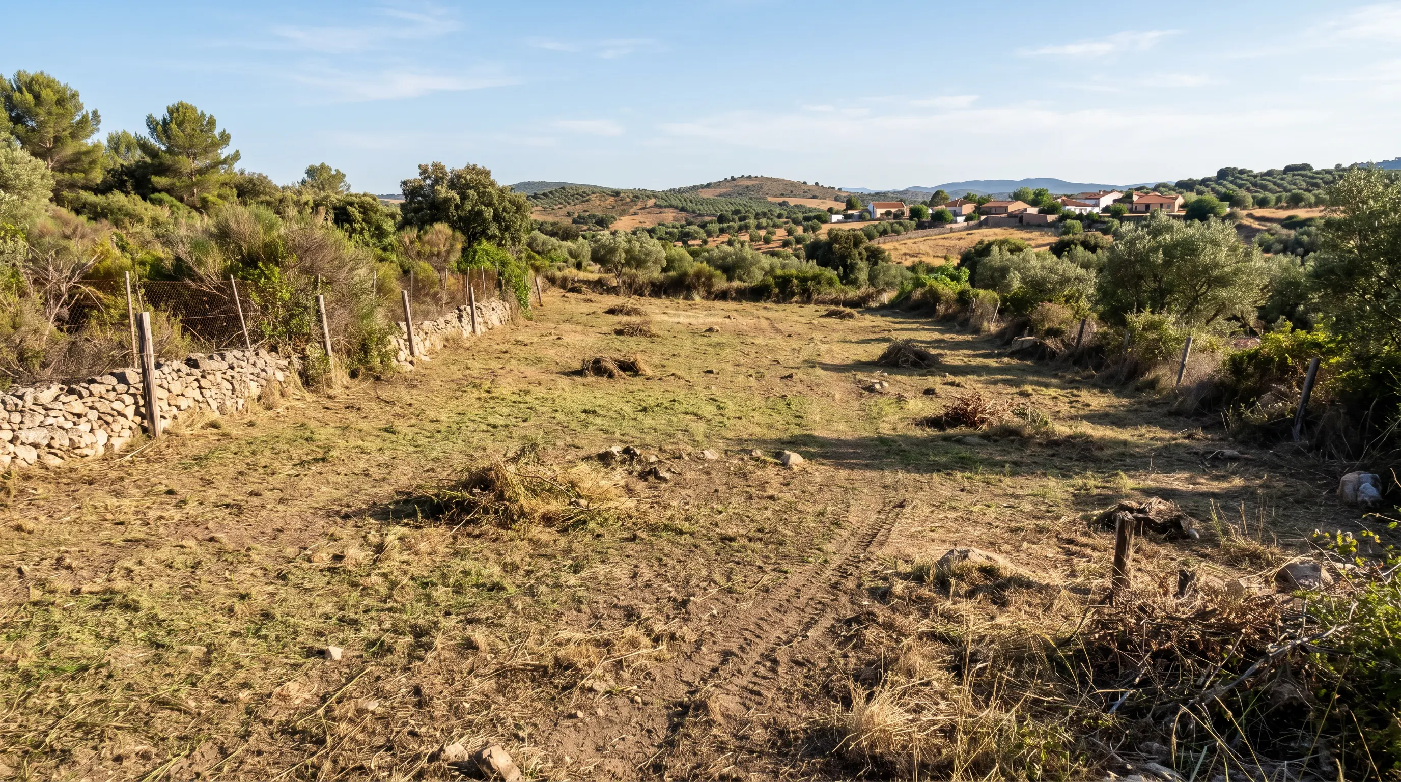 Terreno limpio y cuidado después del desbroce